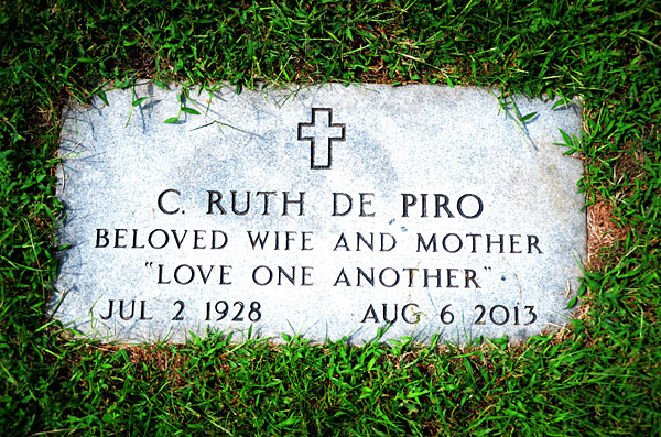 Cynthia Ruth Branker De Piro, St. George Catholic Church Cemetery