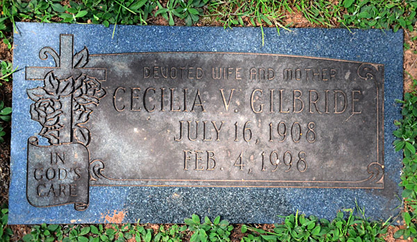 Cechia V. Gilbride, St. George Catholic Church Cemetery