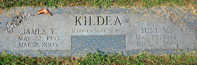James T. Kildea and June M. Kildea, St. George Catholic Church Cemetery