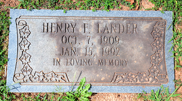 Henry F. Lander, St. George Catholic Church Cemetery
