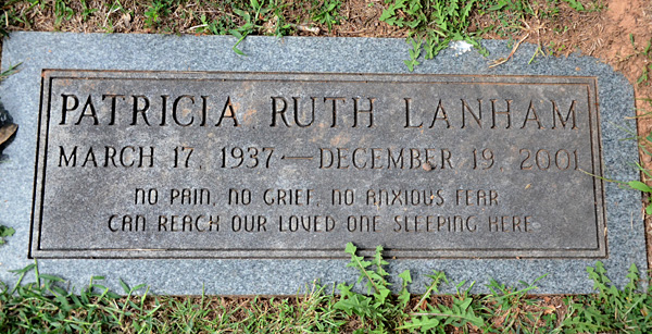 Patricia Ruth Lanham, St. George Catholic Church Cemetery
