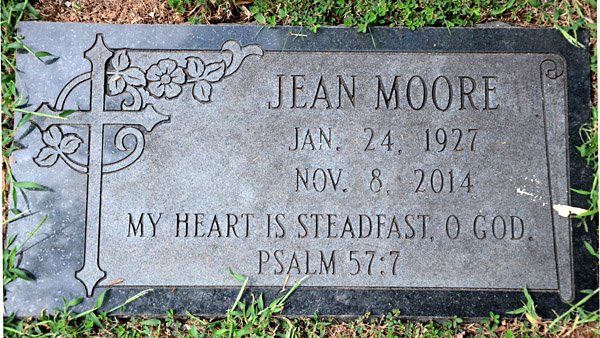 Jean Moore, St. George Catholic Church Cemetery