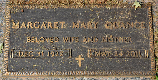 Margaret Mary Quance, St. George Catholic Church Cemetery