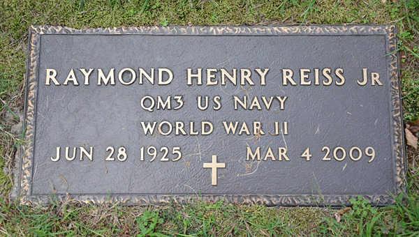 Raymond Henry Reiss, Jr., St. George Catholic Church Cemetery