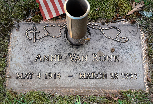 Anne Van Ronk, St. George Catholic Church Cemetery