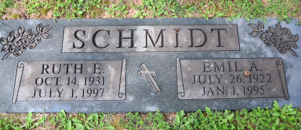 Ruth E. Schmidt and Emil A. Schmidt, St. George Catholic Church Cemetery