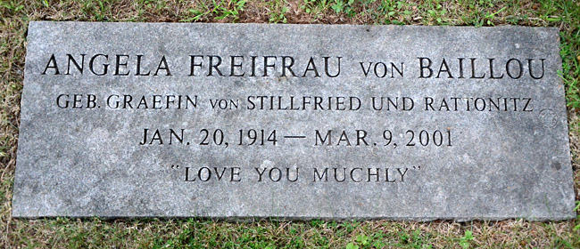 Angela Freifrau Von Baillou, St. George Catholic Church Cemetery