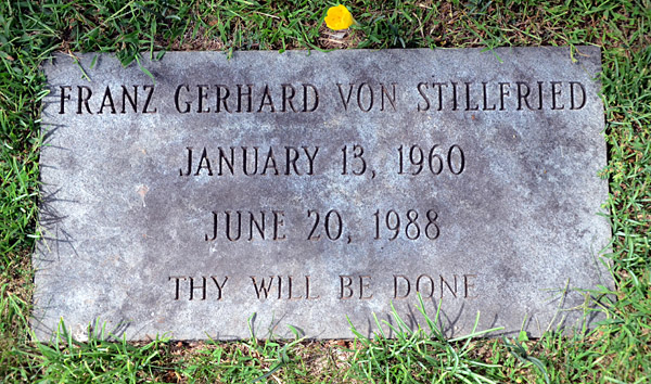 Franz Gerhard Von Stillfried, St. George Catholic Church Cemetery
