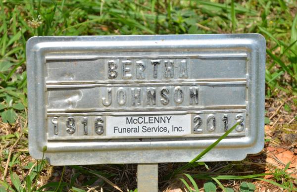 Bertha Johnson Gravestone