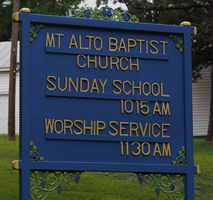 Mt. Alto Baptist Church Sign