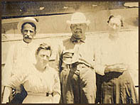 Sam Gault (center) and the camp chaperones
