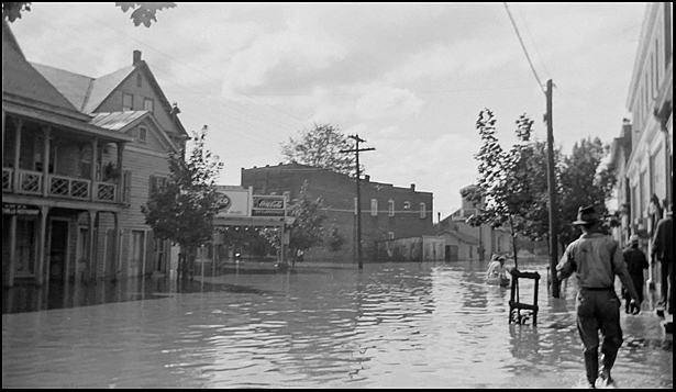 The View Looking South at Corner of Valley and Main Streets, 1935