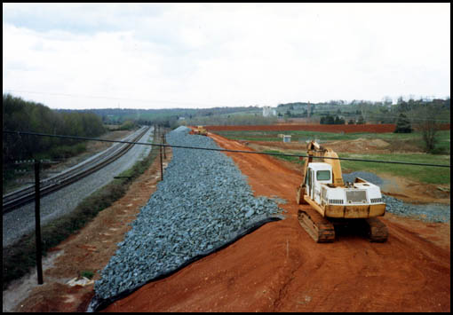 Smoothing out the levee dirt, 1985