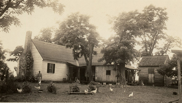 John Lacy Morris at the back of his Morrisena home