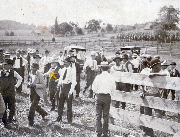 1910 auction headed by John Taylor Morris near Scottsville