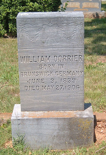 William Dorrier Gravestone, Scottsville Cemetery