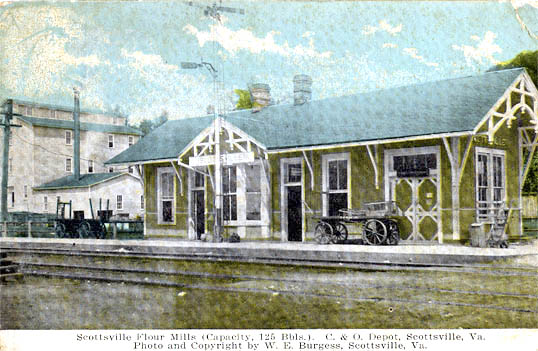 Scottsville's Flour Mills and C&O Depot