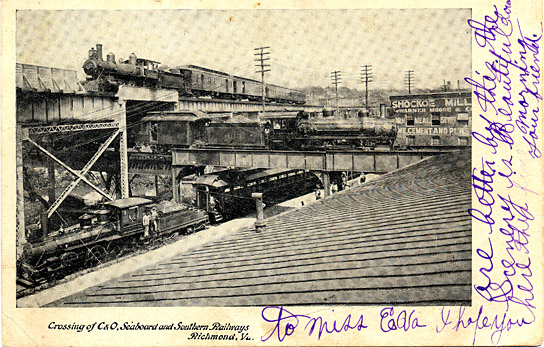 Crossing of C&O Seaboard and Southern Railways, Richmond