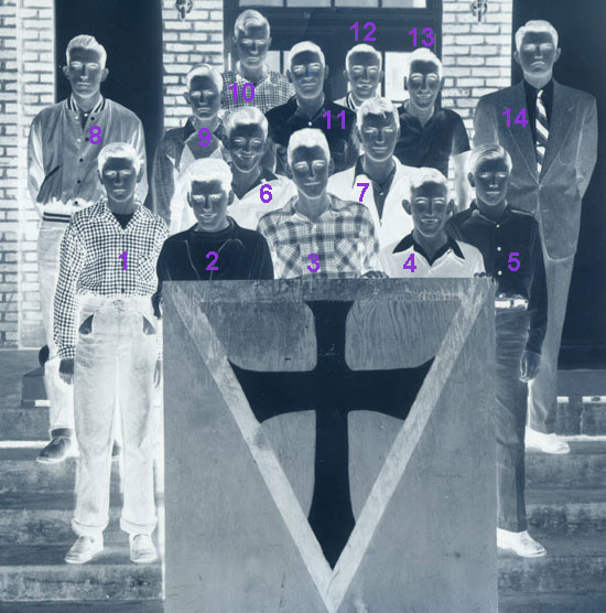 Hi-Y Club, Scottsville High School, 1954