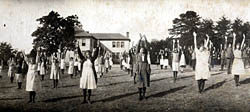 Students Drill at Scottsville High, 1908
