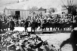 Laying the Cornerstone for Scottsville School, 1924