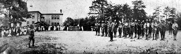 Drilling the Scottsville Home Guard, 1918
