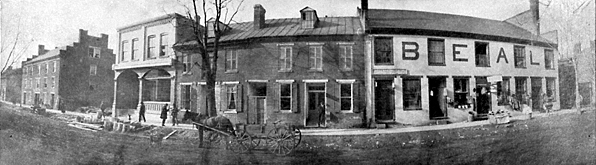 Buildings in place at the time the Yankees rode through Scottsville.