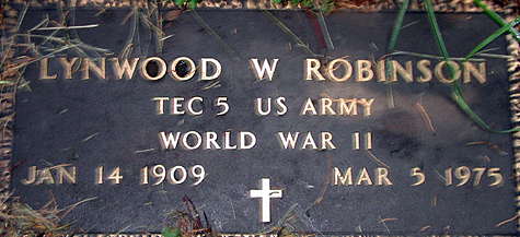 Lynwood Wadell Robinson, Gravestone, New Green Mountain Baptist Church Cenmetery