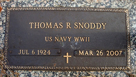 Thomas Randolph Snoddy Gravestone, Monticello Memory Gardens