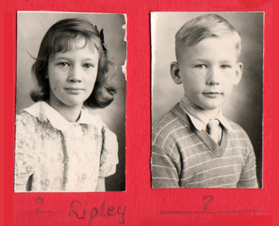 Two Fourth Graders at Scottsville School, 1940-1941