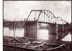 Scottsville bridge over James River, 1907