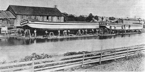 Canal Boat Building - Strine Boat Yard 1855