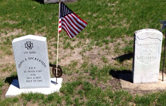 John E. Dickerson and William Dickerson Gravestones