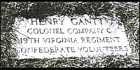 Gravemarker of Col. Henry Gantt at Valmont