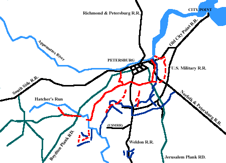 46th VA position at Hatcher's Run, March 1865