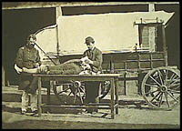 Anesthesia being administered to a wartime surgery patient