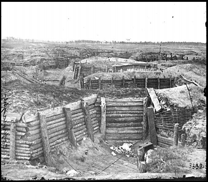 Confederate Fortifications at Petersburg, VA, 1865