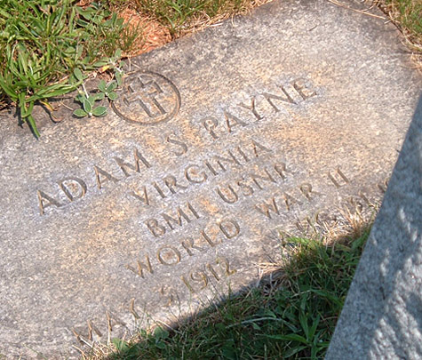 Adam Sylvester Payne Gravestone, Scottsville Cemetery