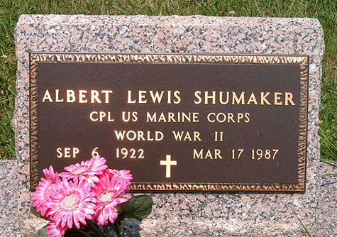 Albert Lewis Shumaker Gravestone, Scottsville Cemetery