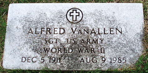 Alfred Van Allen's Gravestone, Scottsville, Virginia