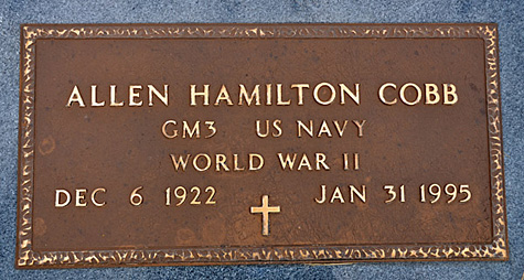 Allen Hamilton Cobb Gravestone, Scottsville Cemetery