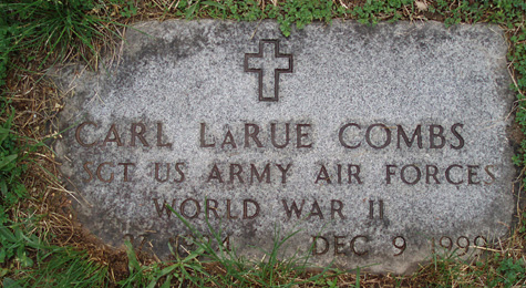Carl LaRue Combs Gravestone, Scottsville Cemetery