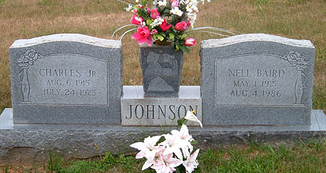 Charles B. Johnson, Jr. and Nell Baird Johnson, Scottsville Cemetery