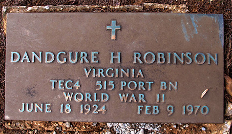 Dandgure Henry Robinson Gravestone, New Green Mountain  Cemetery