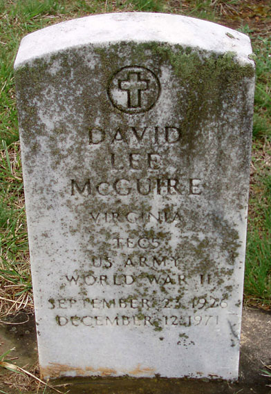 David Lee McGuire Gravestone, Scottsville Cemetery