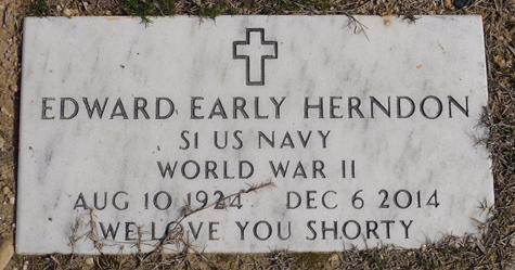 Edward Early Herndon Gravestone, Oakwood Cemetery