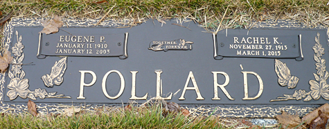 EugenePollard and Rachel Kirby Pollard Gravestone, Monticello Memorial Park