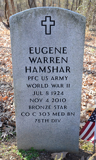 Eugene Warren Hamshar Gravestone, Christ Church Cemetery