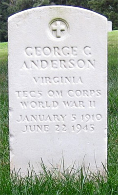 George Grant Anderson Gravestone, Culpeper National Cemetery