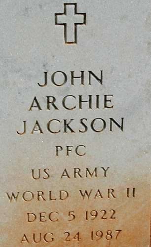 John Archie Jackson Gravestone, New Hope Baptist Church Cemetery